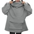 thumbnail image 2 of Puntoco Mujer Costura Tridimensional Bolsillo Lindo Diseño Pullover Sweatershirt Puntoco Puntoco-7260, 2 of 9