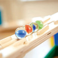 thumbnail image 4 of Hape Quadrilla Whirlpool Wooden Marble Run Race Maze Construction Building Set, 4 of 5
