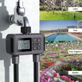thumbnail image 3 of Mistaha Smart Irrigation Controller with Dual Outlets, Outdoor Gardening Plant Pots Automatic Watering Timer, Rain Delay, Child Lock, IP55 Waterproof Timer for Garden Lawn Pool - Black, 3 of 6