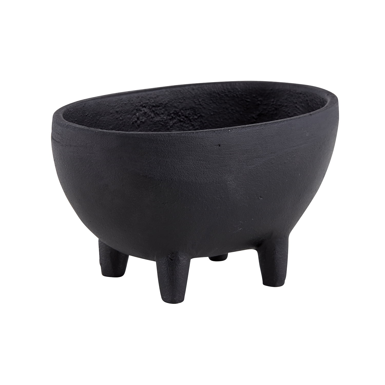 6" Contemporary Black Footed Bowl