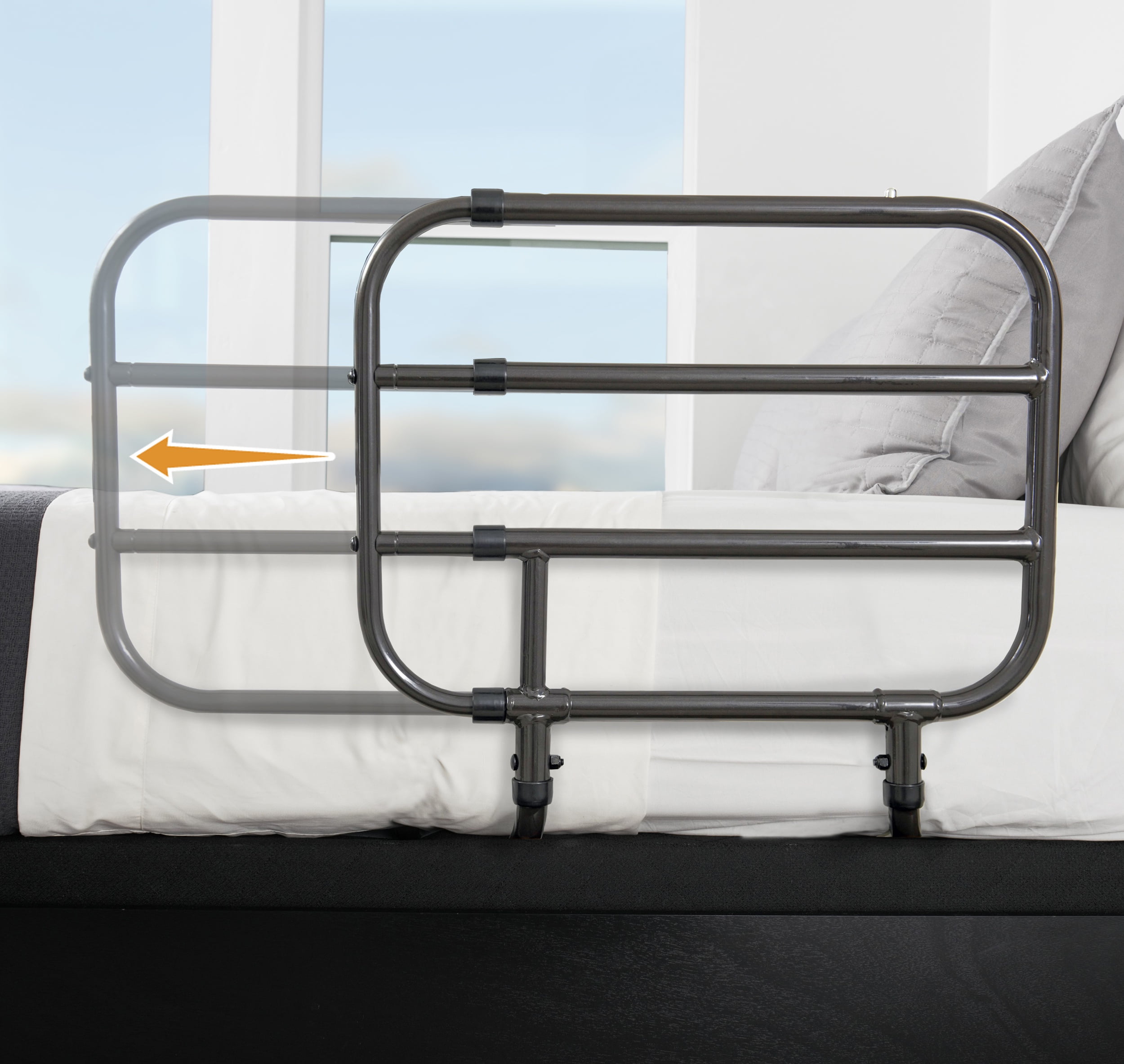 Able Life Bedside Extend-A-Rail, Adjustable Senior Bed Safety Railing and Stand Assist Grab Bar, Extendable Guardrail for Seniors and Elderly Adults, ASTM Safety Approved Bedrail
