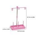 thumbnail image 3 of Soporte de carrete de 3 conos Soporte de línea de bordado ajustable Máquina de coser (rosa) Ehuebsd Libre de BPA, 3 of 3