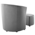 thumbnail image 4 of Modway Divulge Performance Velvet Arm Chair and Ottoman Set in Gray, 4 of 7