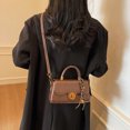 thumbnail image 4 of Bolso pequeño informal y sencillo para mujer, nuevo bolso bandolera versátil de estilo retro, de piel encerada de alta calidad, cuadrado pequeño, 2025, 4 of 5