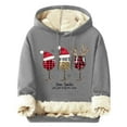 thumbnail image 2 of EchfiProm Mens Pullover Hoodies Christmas Wine Glasses Fleece Heavyweight Gray Hooded Graphic Athletic Xmas Sweatshirt for Men L, 2 of 5