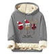 thumbnail image 2 of Sudadera con capucha para hombre, informal, a la moda, con estampado navideño, de manga larga y bolsillo, de poliéster, 2 of 5