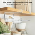 thumbnail image 3 of 2Pcs Tumbler Lid Organizer Horizontal Tumbler Lid Storage Hook Up to 10 Lids Space Saving Cup Lid Holders Under Cabinet Tumbler Lid Hook for Kitchen Organizer and Storage Hanging, 3 of 7