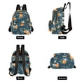 thumbnail image 4 of FORMRS Mini Backpack Purse for Women Travel Daypack Casual Shoulder Bag, Blue Oranges, 4 of 7