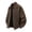 #524-Coffee, variant on Men Patchwork Suede Corduroy Collar Jacket Full Zip Long Sleeve Retro Casual Outerwear Gray M Gift