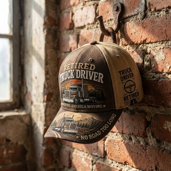 Truck Driver Gifts for Men, Gifts for Truckers, Adjustable Embroidered Baseball Hat, Birthday, for Trucker Dad, Uncle, Grandpa - Awesome Brown