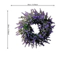 thumbnail image 3 of 13.7" Artificial Lavender Boxwood Wreath for Front Door - Handmade Faux Purple Greenery Wreath, Farmhouse Decor for Porch Wall Window Indoor Outdoor, 3 of 8