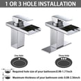 thumbnail image 4 of Grifo LED para lavabo de baño AVSIILE en forma de cascada de níquel cepillado, 4 of 7