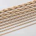 thumbnail image 5 of EOEMY 316L Stainless Steel Rope Chain 20"22"24" Men Women Necklace 2/2.4/3/4/5/7/8mm-Rose Gold-2.4mm-22Inch Or 55Cm, 5 of 9