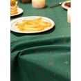 thumbnail image 2 of Fennco Styles Metallic Snowflake Holiday Design Jacquard Woven Tablecloth 60" W x 80" L - Green Christmas Table Cover for Home Décor, Winter Holidays, Dining Table, Banquets and Family Gathering, 2 of 7