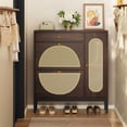 thumbnail image 5 of Biemlerfn Narrow Shoe Cabinet with Side Storage for Tall-Boot, Rattan Shoe Organizer for Entryway, Living Room, Hallway, 5 of 10