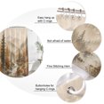 thumbnail image 3 of Small Stall Shower Curtain 36x72 Inch Narrow Half Size Fall Forest Bath Curtains Bathroom Decor, Autumn Vintage Pine Trees Cabins Mountains Waterproof Fabric Shower Curtain Set with Hooks 36 Inch, 3 of 7