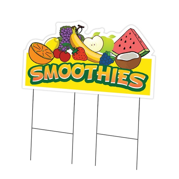 SignMission C-DC-2436-DS-Smoothies19 24 x 36 in. Yard Sign & Stake - Smoothies