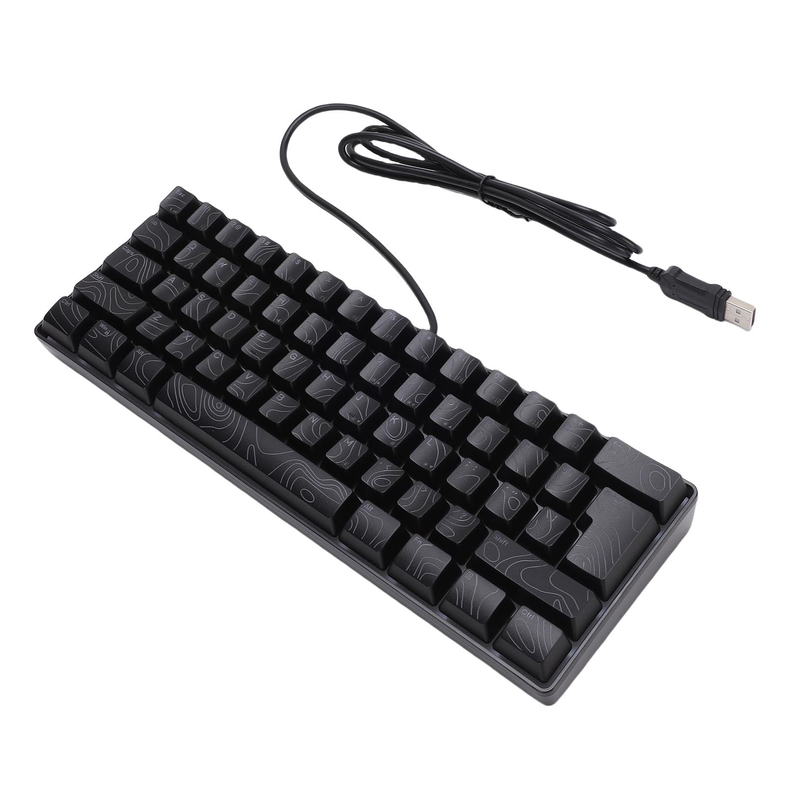 Membrane Mechanical Keyboard, RGB USB Wired Computer Keyboard  for Working