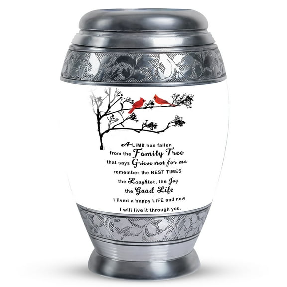 Beautiful Message On Silver Urn Urns For Human Ashes, Cremation Urns For Women Ashes, Large Urn For Adult Ashes, Funeral Urns For Ashes Adult, Burial Urns For Cremated Remains, Memorial Ash Urn 10inch