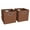 Brown, variant on FH Group Jiaessentials 11 inch Leather Closet Organizers, 2pc Red Storage Cube Bins with Air Freshener