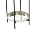 thumbnail image 6 of DecMode 24", 32"H Indoor Outdoor Silver Metal Planter with Removable Stand (2 Count), 6 of 12