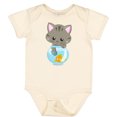 thumbnail image 3 of Inktastic Cute Cat, Little Cat, Kitty, Kitten, Fish Bowl Girls Baby Bodysuit, 3 of 5