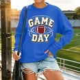 thumbnail image 2 of Game Day Sweatshirt Women Funny Football Print Sweatshirts Pullover Shirt, 2 of 6