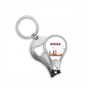 City Landmark Building Doha Fingernail Clipper Cutter Opener Key Chain Scissor