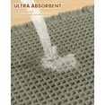 thumbnail image 6 of Waffle Bath Mat 24"x17", Extra Soft Absorbent Bathroom Rug, Non-Slip, Quick Dry, Machine Washable, Green, 6 of 6