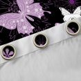 thumbnail image 4 of Feelyou Bohemian Butterfly Kids Black Out Curtains, Cartoon Flower Floral Purple Curtains Pack of 2 (42x63 Each), Dreamy Animal Bedroom Curtains, Blackout Curtains Room Decor, 4 of 6
