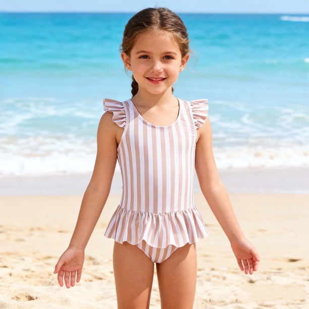 Traje de baño de una pieza para mujer, conjuntos de bikini para mujer, traje de baño de una pieza con estampado de moda para niñas de mediana a pequeña, traje de baño para vacaciones en la playa para