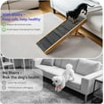 thumbnail image 6 of 2025 Upgraded Dog Ramp for Couch, Foldable Small Dog Ramp for Low Bed, 4 Adjustable Height from 13'' to 21", Portable Stable Pet Step with Non-Slip Pad, Pet Ramps Use for Couch Stairs, Walnut, 6 of 13