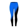 thumbnail image 3 of B91xZ Women's Seamless Shaping Leggings High Rise Crop Legging with Side Pockets,Blue XXL, 3 of 3