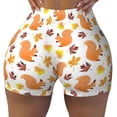 thumbnail image 2 of Logiee Cartoon Squirrel Print Women's Biker Shorts,Workout Gym Shorts,Scrunch Shorts,Tummy Control Hidden Scrunch Running Yoga Shorts-XX-Large, 2 of 8