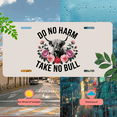 thumbnail image 5 of 1 Pcs 2D Flat License Plate Covers & Frames, DO NO HARM TAKE NO For Decorative Front, Waterproof For Decoration Aluminum License Plate Covers & Frames Cover For Men Women, 12" X 6", 5 of 7
