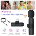 thumbnail image 2 of Lavalier Mini Microphone Wireless Audio Video Recording For Type C, 2 of 12