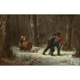 thumbnail image 3 of Eastman Johnson 18x13 Black Modern Framed Museum Art Print Titled - On Their Way to Camp (1873), 3 of 5
