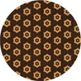 thumbnail image 1 of Ahgly Company Tapis d'Intérieur Lavable en Machine Carré Transitionnel Noir Brun, 3 Pieds Carré, 1 of 7