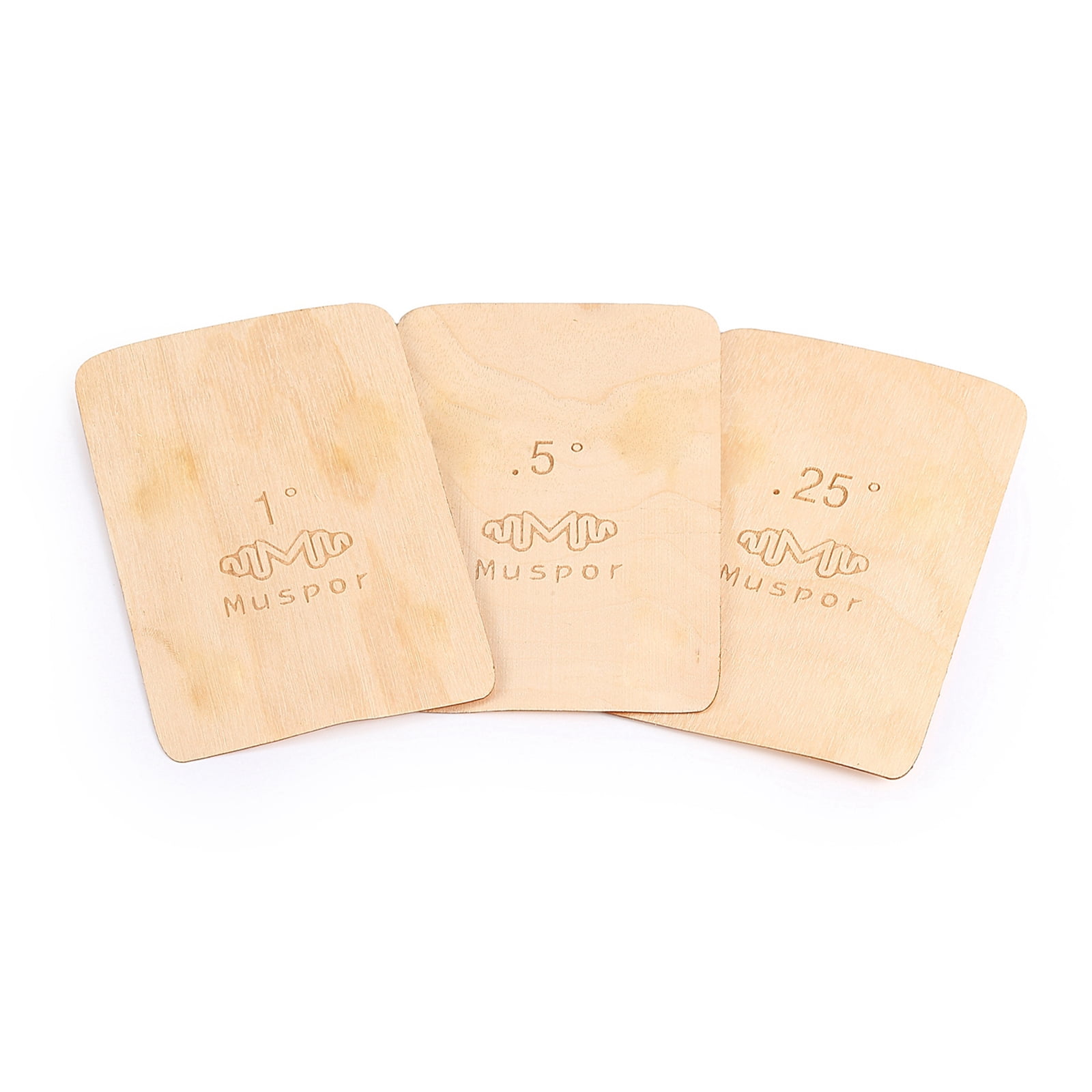 Muspor 3pcs Guitar Neck Shims Portable Bass Neck Plate Tool Solid Maple Wood Guitar Neck Shim Protection 0.25/0.5/1 Degree Guitar Neck Plate Tool for Guitar Bass Repairment