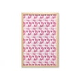 thumbnail image 1 of Vintage Valentine Wall Art with Frame, Hand Drawn Irregular Hearts in Pink Color Palette, Printed Fabric Poster for Bathroom Living Room, 23" x 35", Pink and Rose, by Ambesonne, 1 of 2