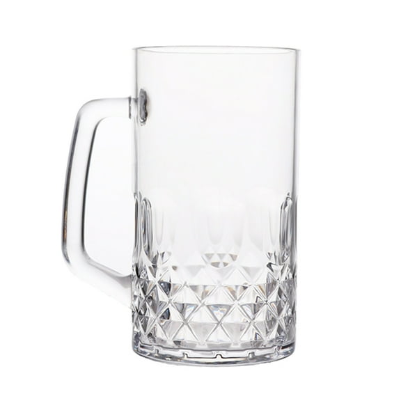 Sturdy Dimpled Beer Glass Large Capacity Beer Mug with Ergonomic Handle