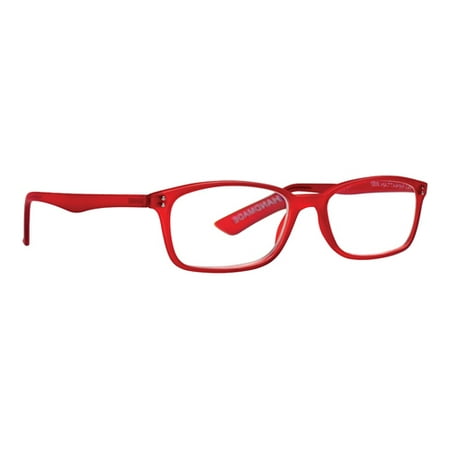gels lightweight fashion readers - the original reading glasses for men and women - manhattan frame, red (+1.50 magnification power)