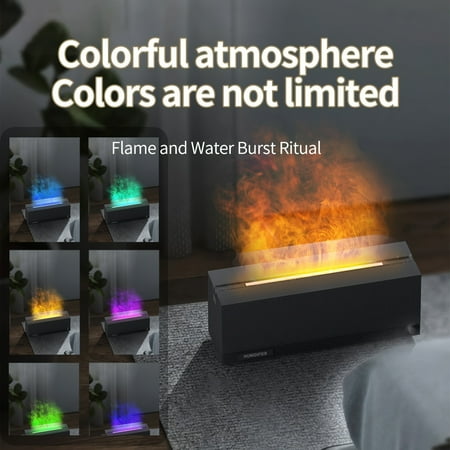 

JZLSWL Colorful Flame USB Air Humidifier with Essential Oil Diffuser for Bedroom and Living Room - 1pc