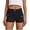 Black, variant on Women's Denim Shorts Stretchy Slim Fit Cargo Pockets Button Casual Summer Beach Hot Pants