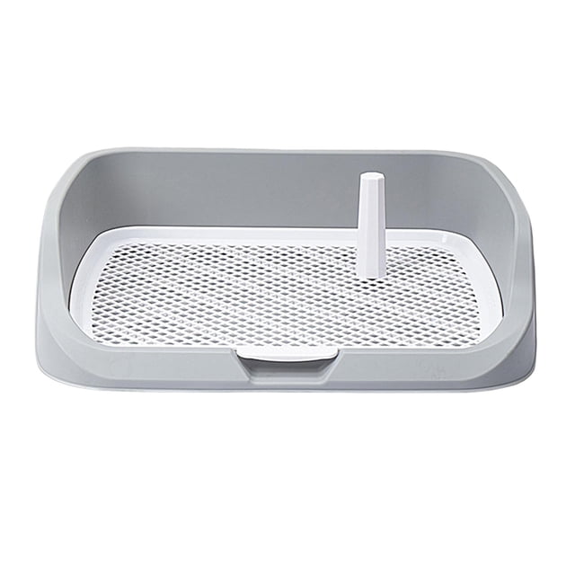 DOLITY Plateau de Toilette Lavable pour Animaux Plateau de Propreté pour Chiot Réutilisable Gris