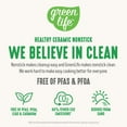 thumbnail image 3 of GreenLife Arte 2 Piece Frying Pan Set, Ceramic Nonstick 9.5" & 11" Skillets, Induction Suitable, Wood Print Handles, Dishwasher Safe, Speckled Cream, 3 of 9