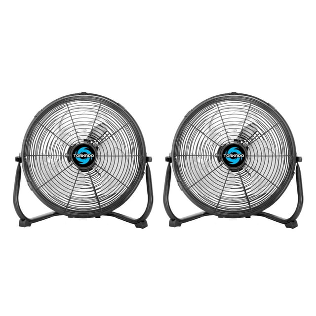 Tornado Ventilador de piso de metal de alta velocidad de 12 pulgadas, enfriamiento potente de 3 velocidades para espacios industriales, comerciales y domésticos, inclinación de 120°, cable de 6.0 pies
