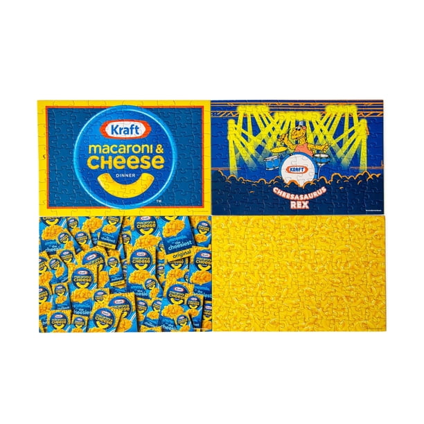 Rompecabezas Kraft, paquete de 4 unidades, macarrones con queso Kraft, 100 piezas