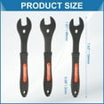 thumbnail image 2 of Uxcell 3pcs Bicycle Cone Wrench Set Tool 17/18/19mm Bike Pedal Cone Cycling Spanner Wheel Hub Axle Nut Install Remover Wrenches Repair Tool for Mountain Road Bike, Orange Gray, 2 of 7