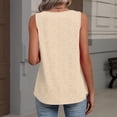 thumbnail image 6 of GIPQJK Tank Tops for Women Sleeveless Loose Ruched Casual Tanks V Neck Summer Trendy Cute Solid Color Clothes,Beige S, 6 of 6